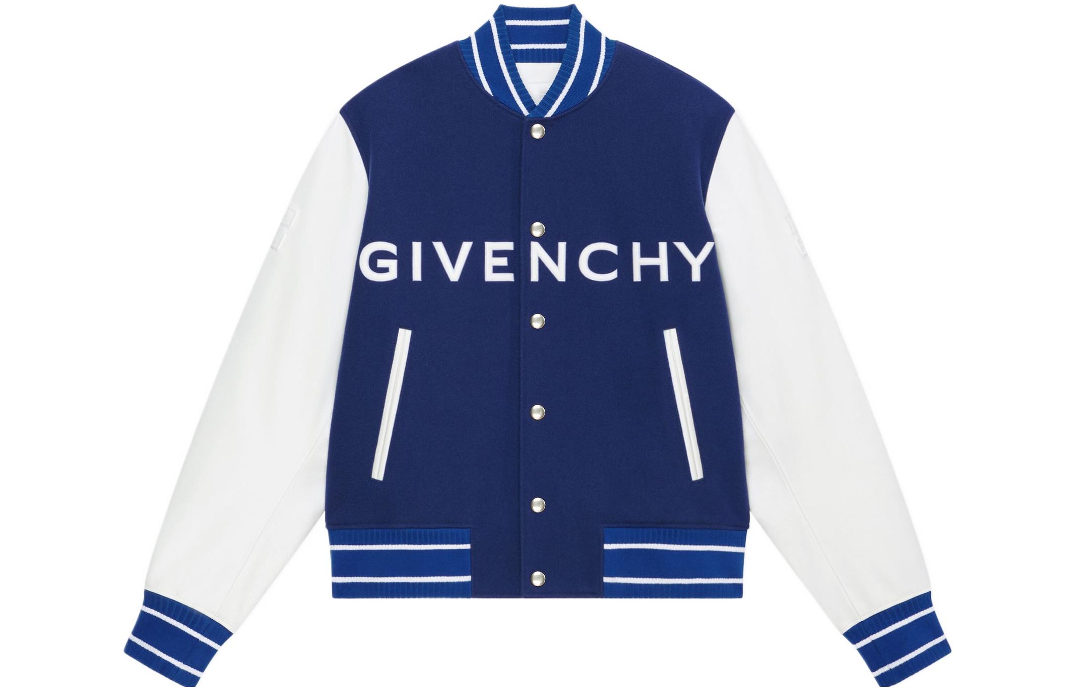GIVENCHY SS22 Logo Print Bomber Jacket Blue  Fashion BM00XY6Y16-114