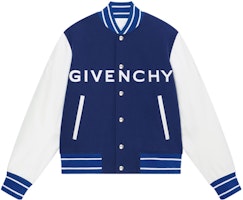 GIVENCHY SS22 Logo Print Bomber Jacket Blue Fashion BM00XY6Y16-114 GIVENCHY SS22 Logo Print Bomber Jacket Blue Fashion BM00XY6Y16-114