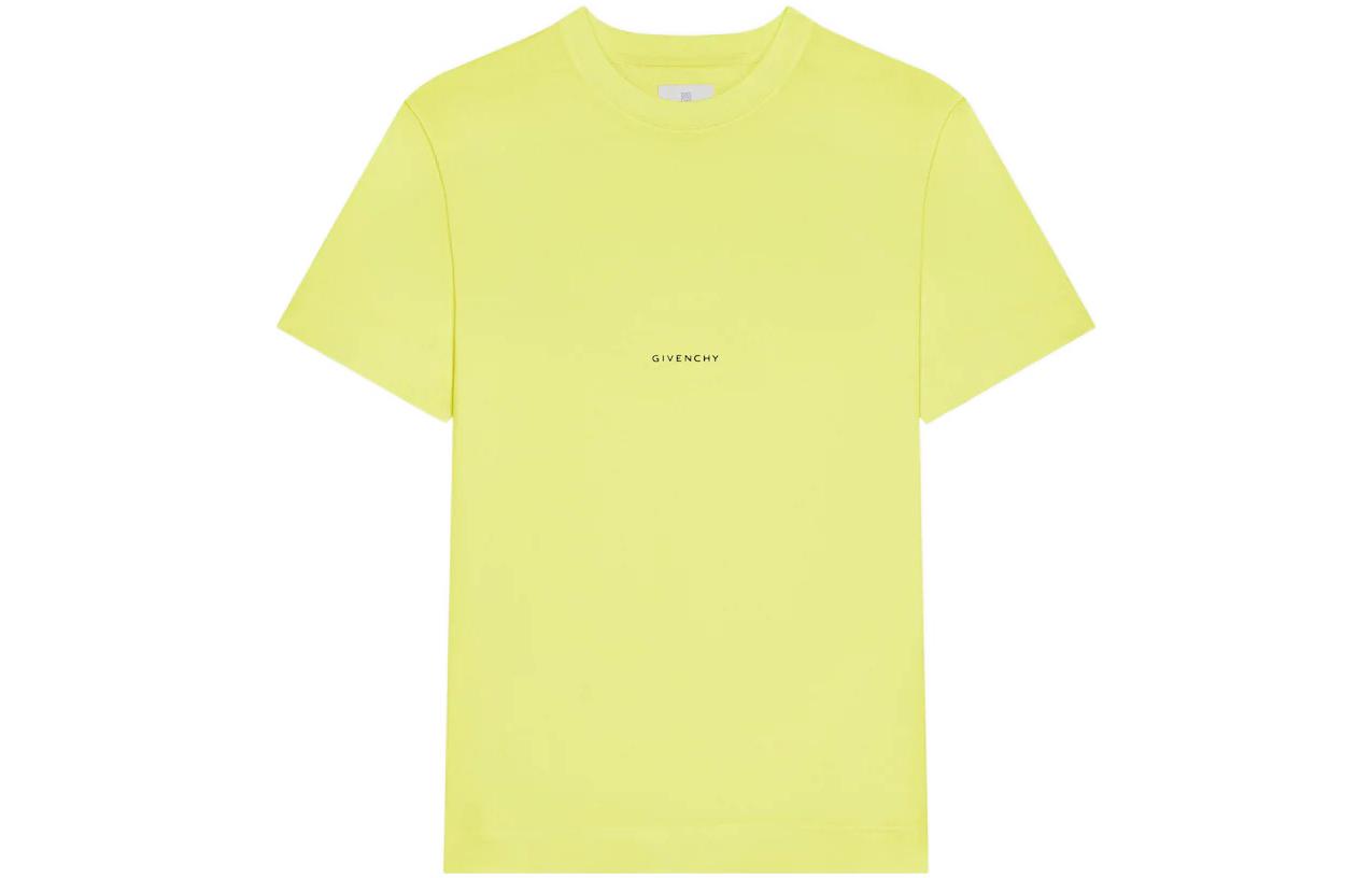 Order ジバンシィ SS22 ロゴプリント クルーネック Tシャツ アシッドイエロー メンズ. BM71F83Y6B-725