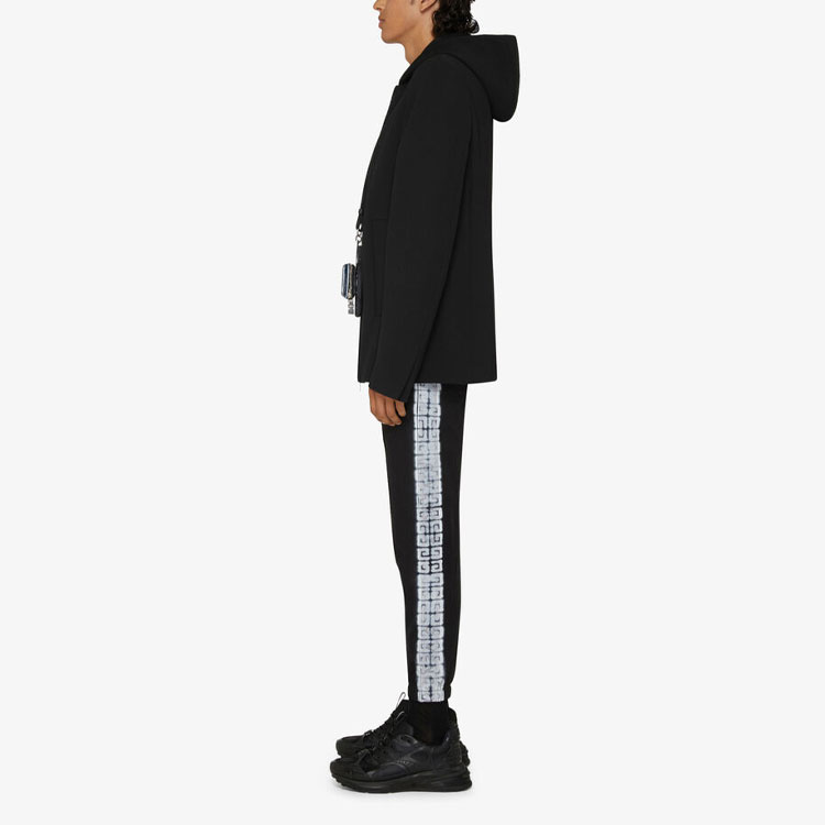 GIVENCHY SS22 Logo Print Knit Straight-Leg Joggers Black Casual Pants BM50ZM30Q6-001 圖 5