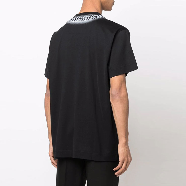 Givenchy SS22 Necklace Graphic Black Short Sleeve T-Shirt for Men. BM718N3Y6B-001 圖 4