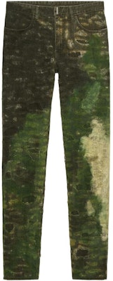 GIVENCHY SS22 Painted Distressed Casual Denim Jeans Yellow Green BM50ST5Y2H-990 Order GIVENCHY SS22 Painted Distressed Casual Denim Jeans Yellow Green BM50ST5Y2H-990