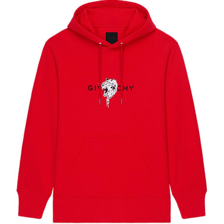 Buy Givenchy SS22 Red Tiger Print Hoodie  Fashion BMJ0EV3Y6V-600