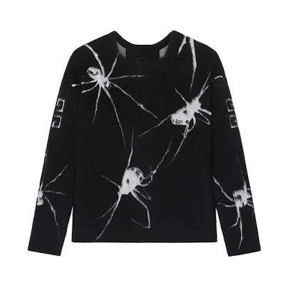 GIVENCHY SS22 Spider Jacquard Knit Sweater Black BM90H24Y9B-004