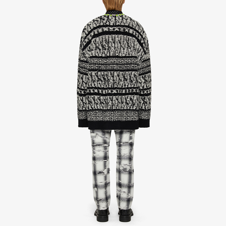 Shop GIVENCHY SS22 Sweater Lengan Panjang Pola Garis Multi-Warna. BM90HJ4Y9S-004