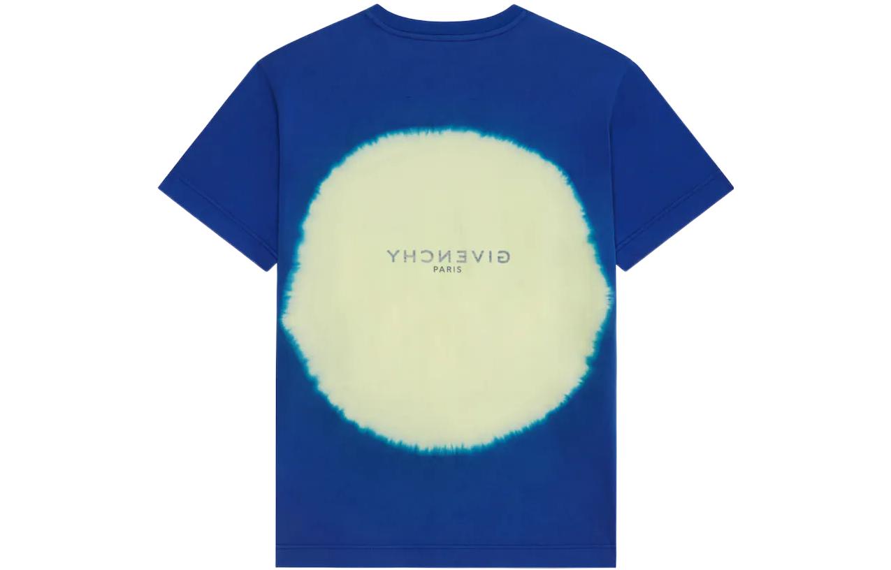 GIVENCHY SS22 Tie-Dye Geometric Print Logo T-Shirt Blue BM71D23Y6B-969 圖 3
