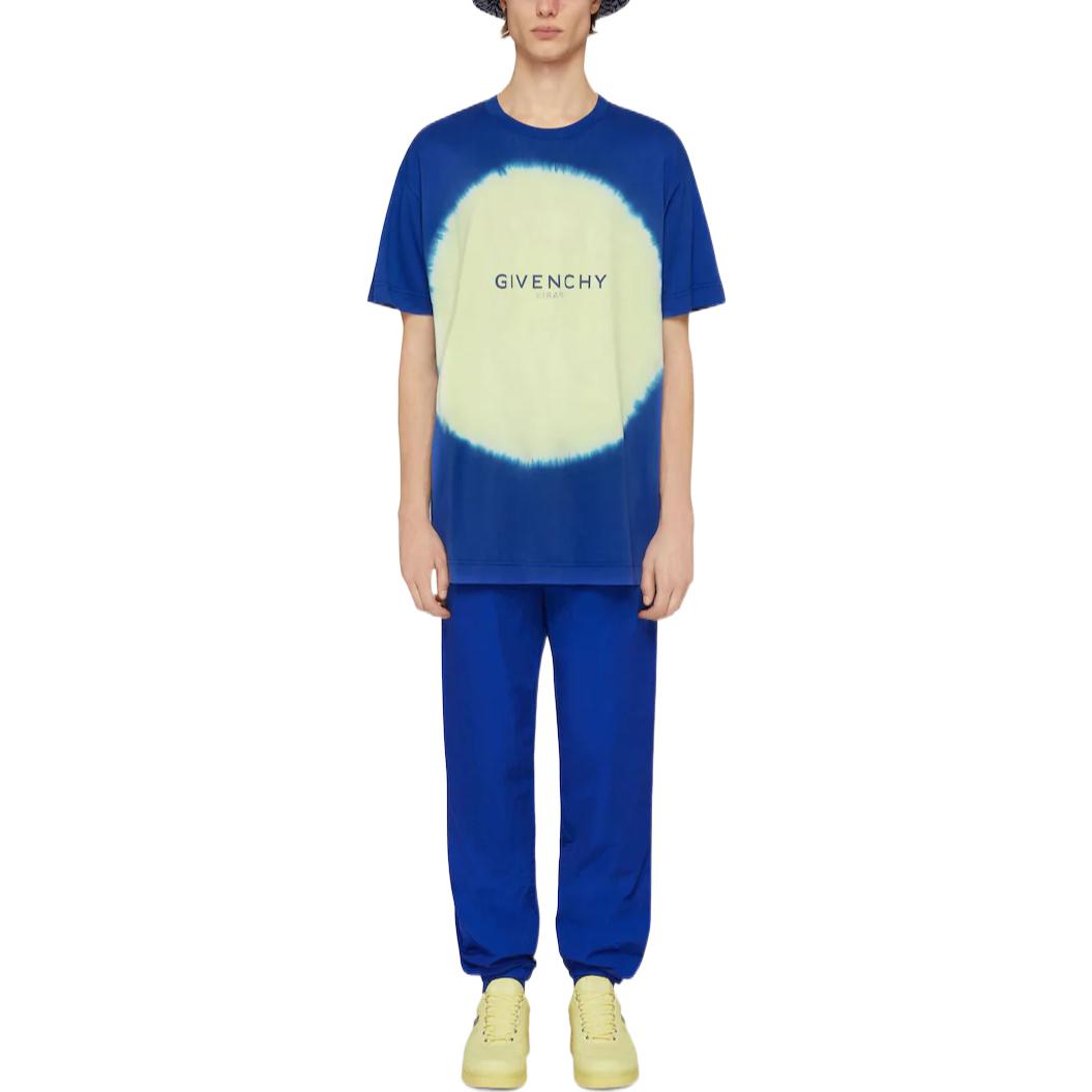 GIVENCHY SS22 Tie-Dye Geometric Print Logo T-Shirt Blue BM71D23Y6B-969 圖 4