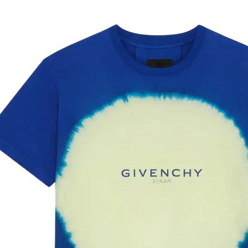 GIVENCHY SS22 Tie-Dye Geometric Print Logo T-Shirt Blue BM71D23Y6B-969 圖 7