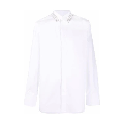 GIVENCHY SS22 White Solid Single-Breasted Long Sleeve Shirt for Men. BM60RY109F100
