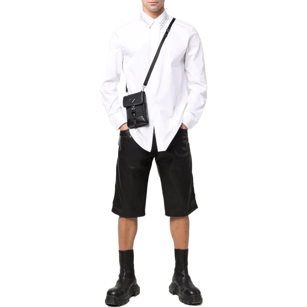 Lookbook GIVENCHY SS22 Kemeja Lengan Panjang Putih Pria Single-Breasted. BM60RY109F100