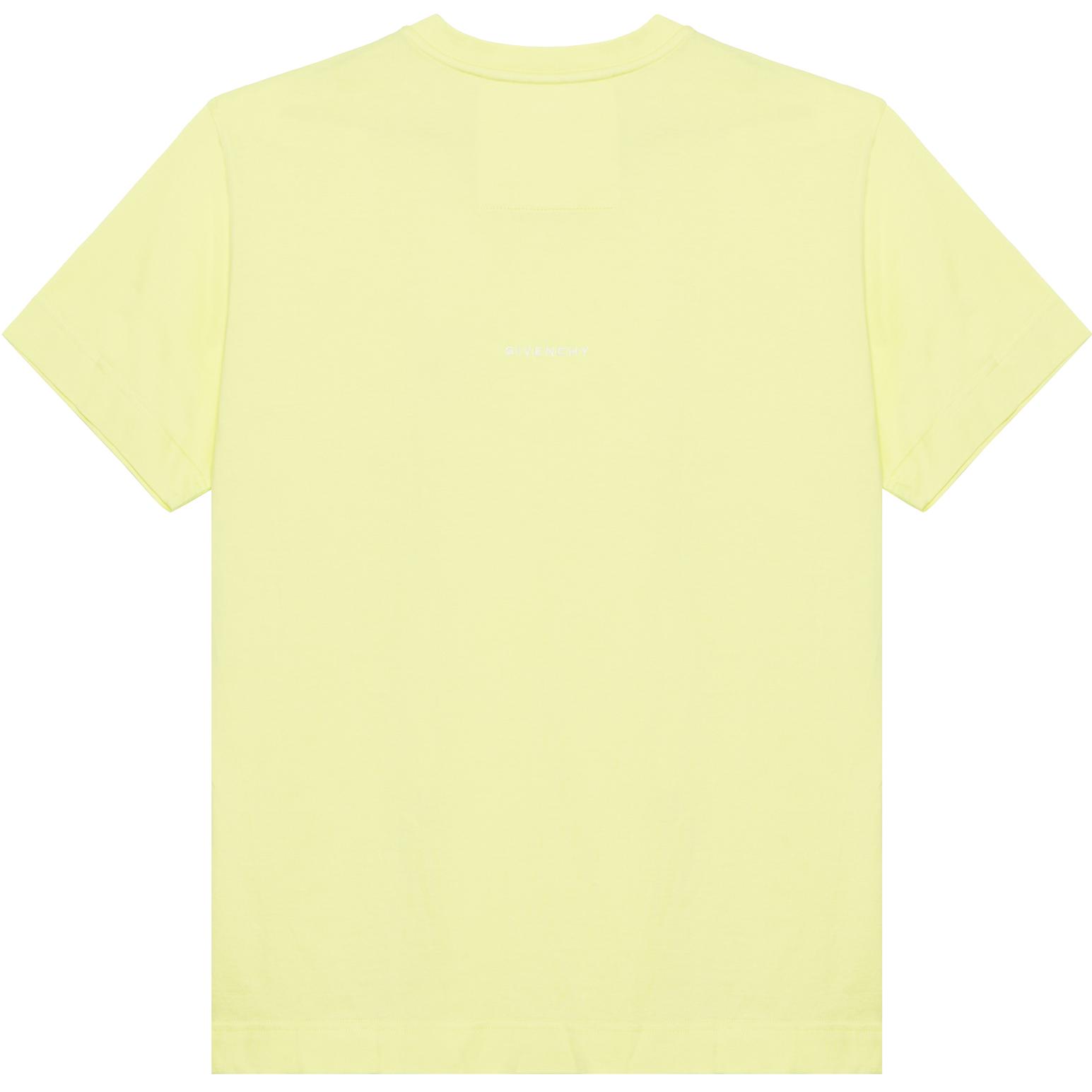 Givenchy SS22 Yellow  T-Shirt with Embroidered Logo. BM714R3Y6B-725