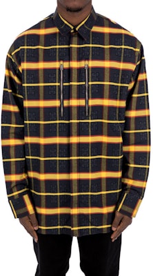 Givenchy Kemeja Kotak-Kotak Kuning Hitam Lengan Panjang Pria SS22. BM60SA141D-003 Lookbook Givenchy Kemeja Kotak-Kotak Kuning Hitam Lengan Panjang Pria SS22. BM60SA141D-003