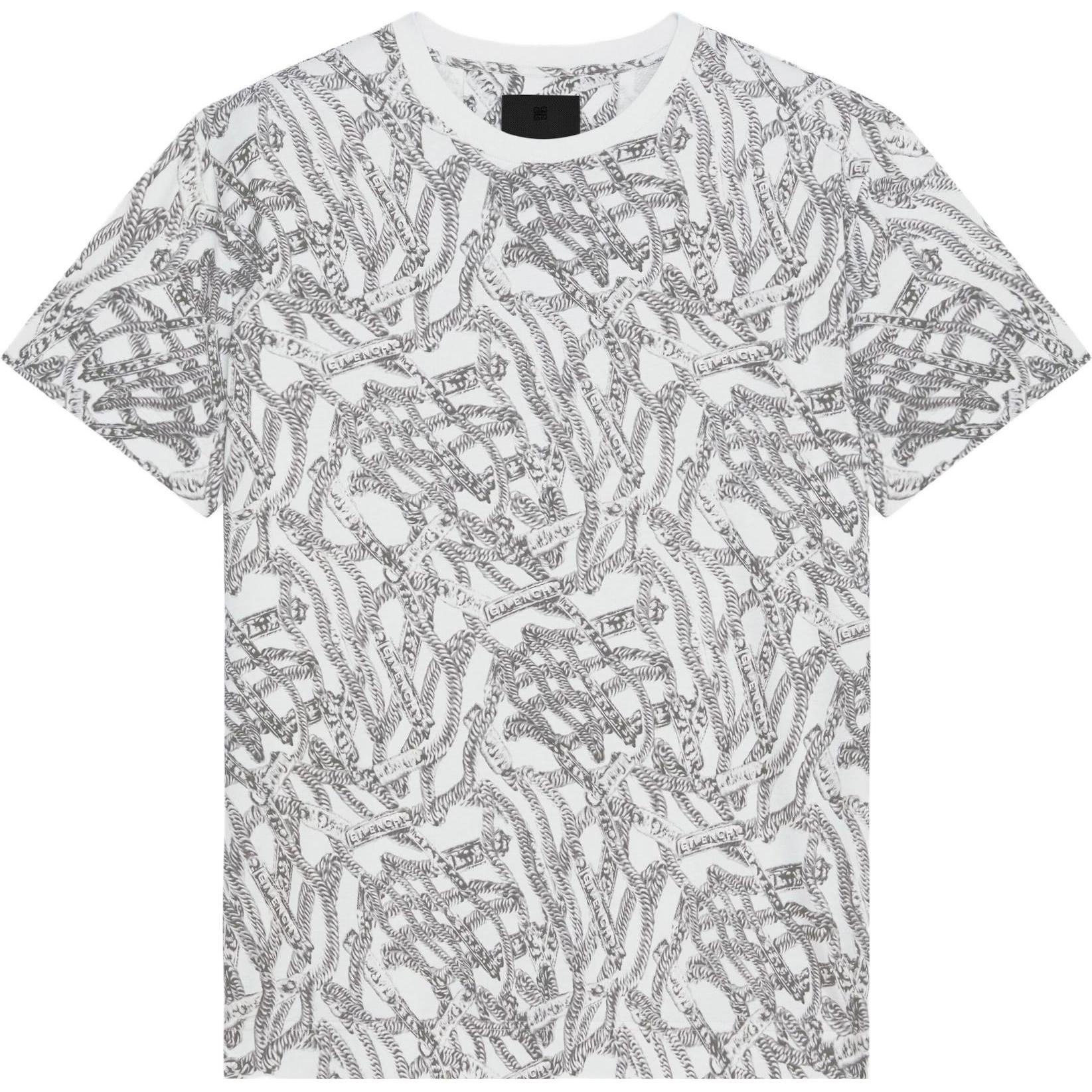 Givenchy SS23  Black Crewneck Graphic Print T-Shirt. BM716N3YEW-001