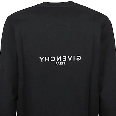 GIVENCHY SS23 黑色圓領印花字母標誌長袖上衣 BMJ0HA3Y8N-001 4