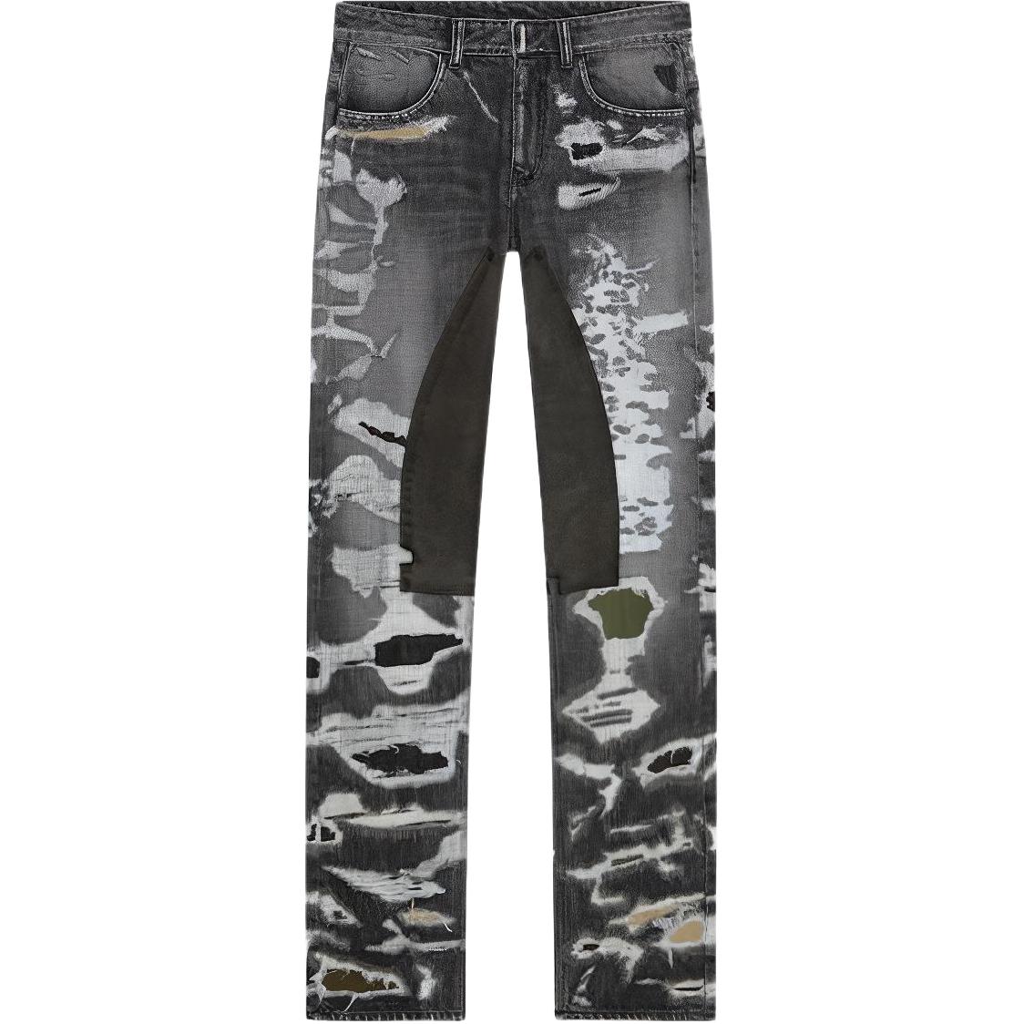 Givenchy SS23  Black Distressed Casual Jeans BM50VH5Y1B-001