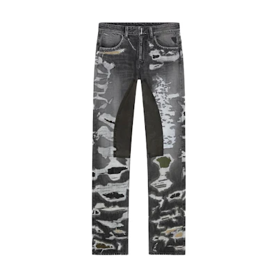Givenchy SS23 Black Distressed Casual Jeans BM50VH5Y1B-001