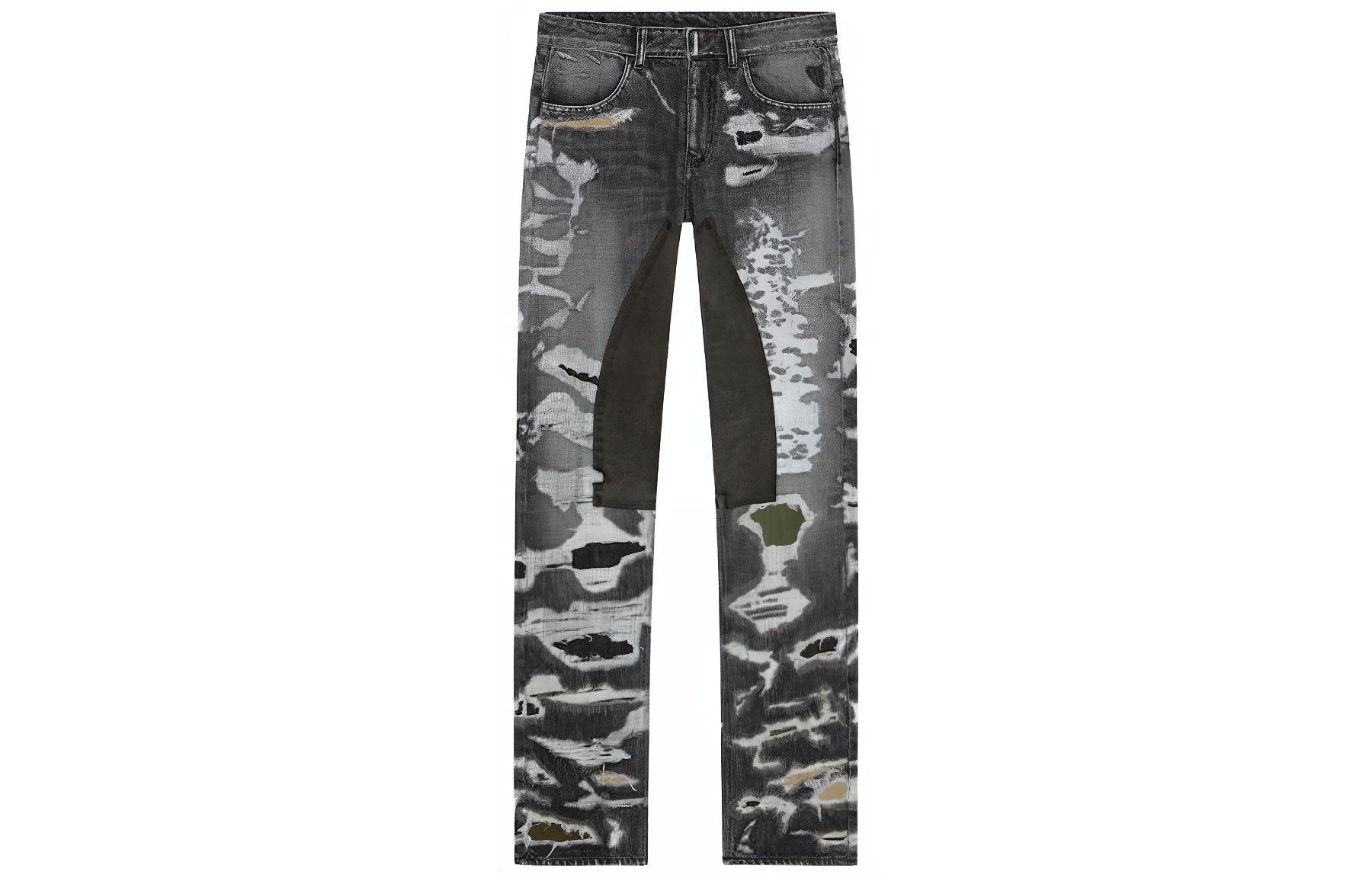 Order ジバンシィ SS23 ブラック ディストレスト カジュアルジーンズ BM50VH5Y1B-001