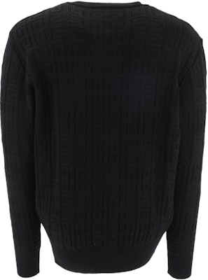 Givenchy SS23 Black Knitted Pullover Sweater with Logo Jacquard Design. BM90JM4YB1-001 Lookbook Givenchy SS23 Black Knitted Pullover Sweater with Logo Jacquard Design. BM90JM4YB1-001