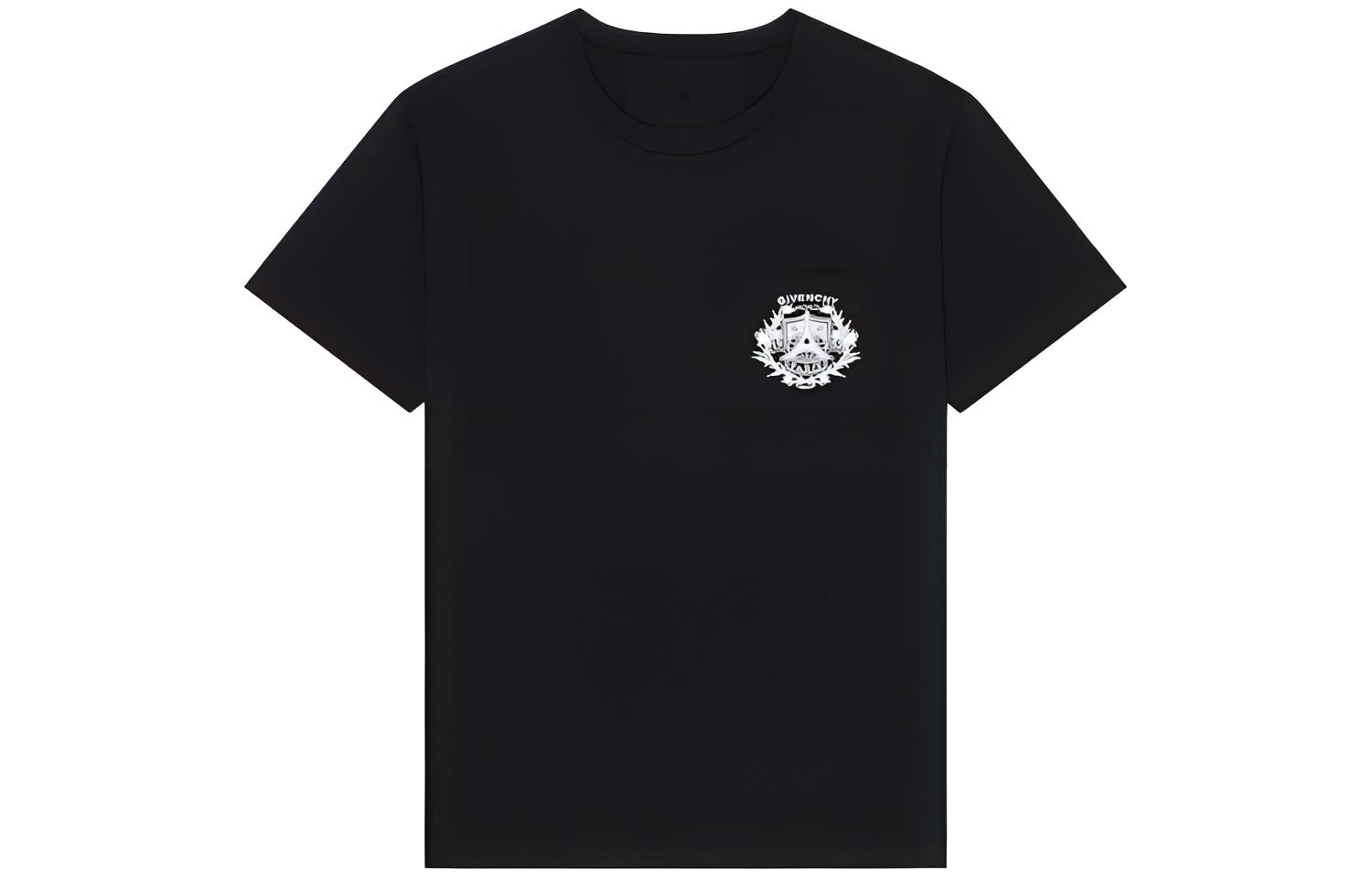 Givenchy SS23  Black Logo Graphic Crewneck T-Shirt BM71G23YAB-001