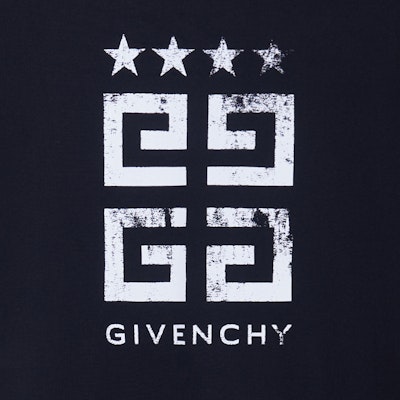 Givenchy SS23 Baju Crewneck Logo Grafik Hitam. BM716R3YEL-001 4