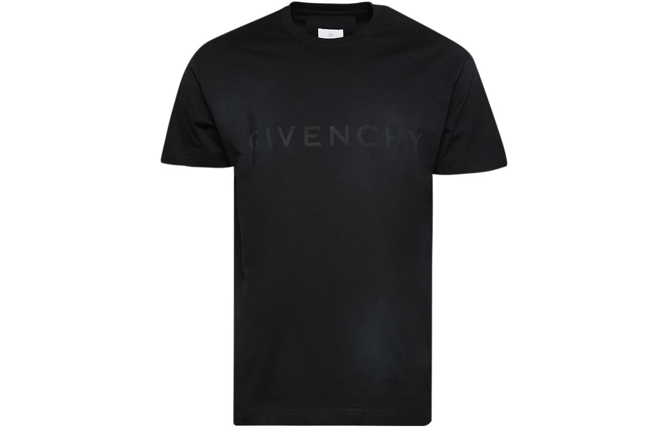 Buy GIVENCHY SS23  Black Logo Print Casual T-Shirt. BM716N3YC5-004