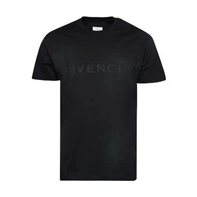 GIVENCHY SS23 Black Logo Print Casual T-Shirt. BM716N3YC5-004