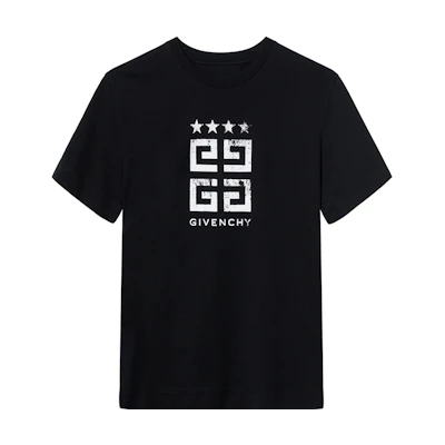Givenchy SS23 Black Logo Print Crewneck T-Shirt BM716G3YEL-001
