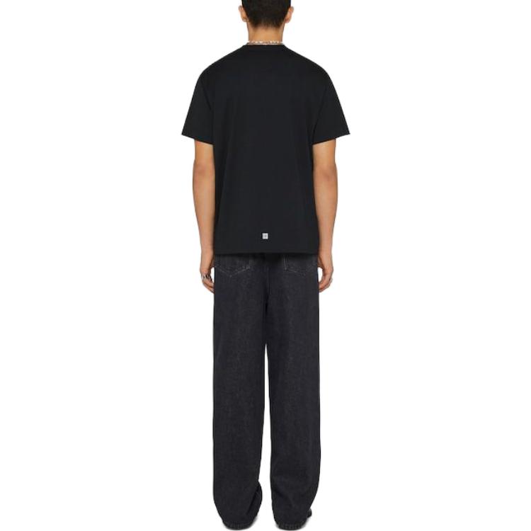 Purchase ジバンシィ SS23 ブラック ロゴプリント クルーネック Tシャツ BM716G3YEL-001