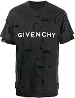 Givenchy SS23 Black Logo Print Distressed Crewneck T-Shirt. BM71GL3Y9W-011 Givenchy SS23 Black Logo Print Distressed Crewneck T-Shirt. BM71GL3Y9W-011