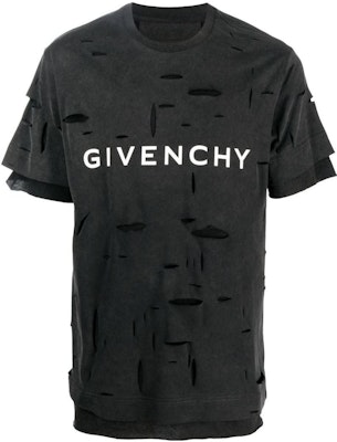 Givenchy SS23 Kemeja-T Crewneck Hitam Logo Cetakan Distressed. BM71GL3Y9W-011 Order Givenchy SS23 Kemeja-T Crewneck Hitam Logo Cetakan Distressed. BM71GL3Y9W-011