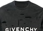 Details for Givenchy SS23 Kemeja-T Crewneck Hitam Logo Cetakan Distressed. BM71GL3Y9W-011