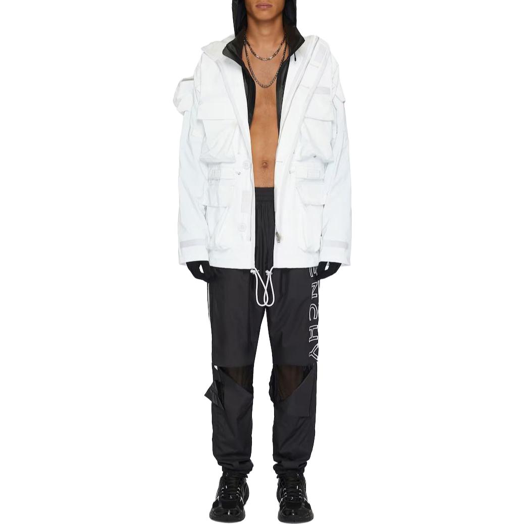 Lookbook Givenchy SS23 Seluar Jogger Hitam Logo Cetakan Longgar. BM518M14DG-001