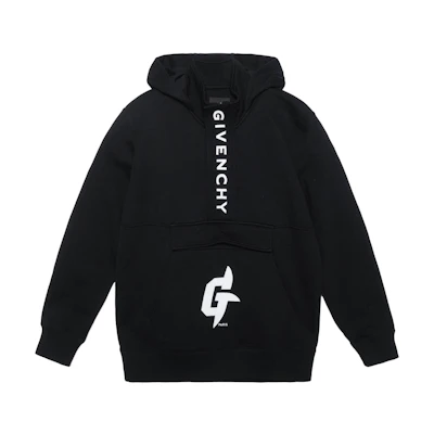 GIVENCHY SS23 Black Long-Sleeve Sweatshirt with Front Letter Print Casual BM01203YBK001