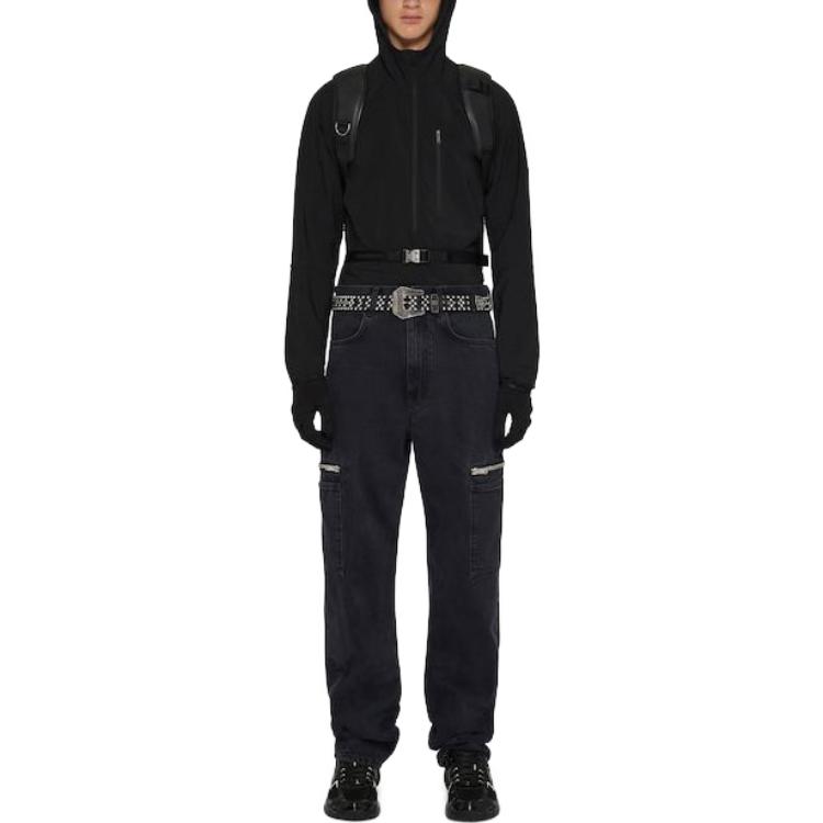 Lookbook ジバンシィ SS23 ブラック プルオーバー フーディ ジャケット BM012G1YCN-001