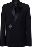 Givenchy SS23 Black Slim-Fit Long-Sleeve Blazer with Buckle Detail. BM30BT100H-001 Givenchy SS23 Black Slim-Fit Long-Sleeve Blazer with Buckle Detail. BM30BT100H-001