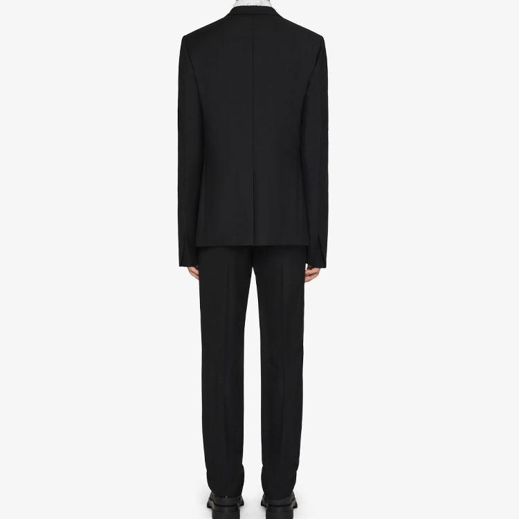 Shop 지방시 SS23 블랙 슬림핏 버클 디테일 긴소매 블레이저. BM30BT100H-001