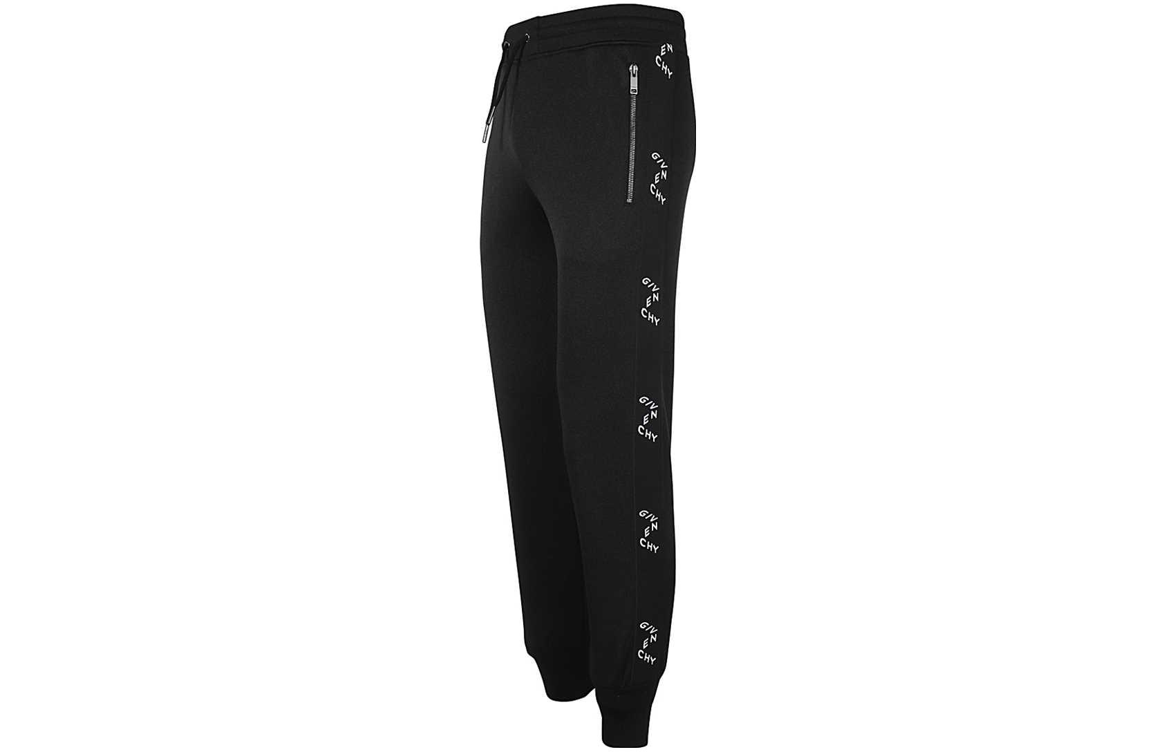 Shop Givenchy SS23 Seluar Jogger Hitam Knit Warna Solid. BM50RY30AE-001