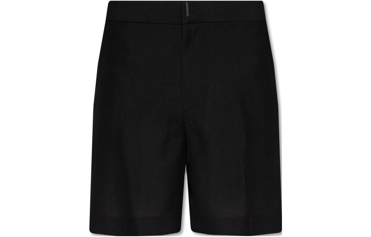 GIVENCHY SS23  Black Solid Mid-Rise Bermuda Casual Shorts BM50YC13SQ-001
