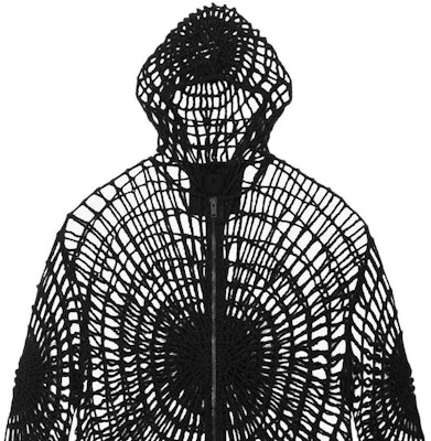 GIVENCHY SS23 Black Spider Web Knit Zipper Sweater. BM90LS4YD3-001 Details for GIVENCHY SS23 Black Spider Web Knit Zipper Sweater. BM90LS4YD3-001