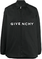 Order GIVENCHY SS23 Baju Hitam Lengan Panjang Berzip dengan Cetakan Logo. BM60TL1YC8-001