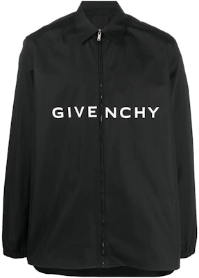 GIVENCHY SS23 Kemeja Lengan Panjang Hitam dengan Resleting dan Cetak Logo. BM60TL1YC8-001 Order GIVENCHY SS23 Kemeja Lengan Panjang Hitam dengan Resleting dan Cetak Logo. BM60TL1YC8-001