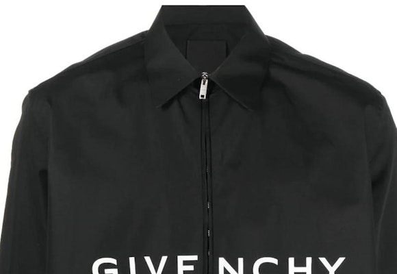 GIVENCHY SS23 Kemeja Lengan Panjang Hitam dengan Resleting dan Cetak Logo. BM60TL1YC8-001 Details for GIVENCHY SS23 Kemeja Lengan Panjang Hitam dengan Resleting dan Cetak Logo. BM60TL1YC8-001