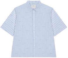 Givenchy SS23 Blue Solid Color Short-Sleeve Shirt. BM60WB14P5-453 Givenchy SS23 Blue Solid Color Short-Sleeve Shirt. BM60WB14P5-453