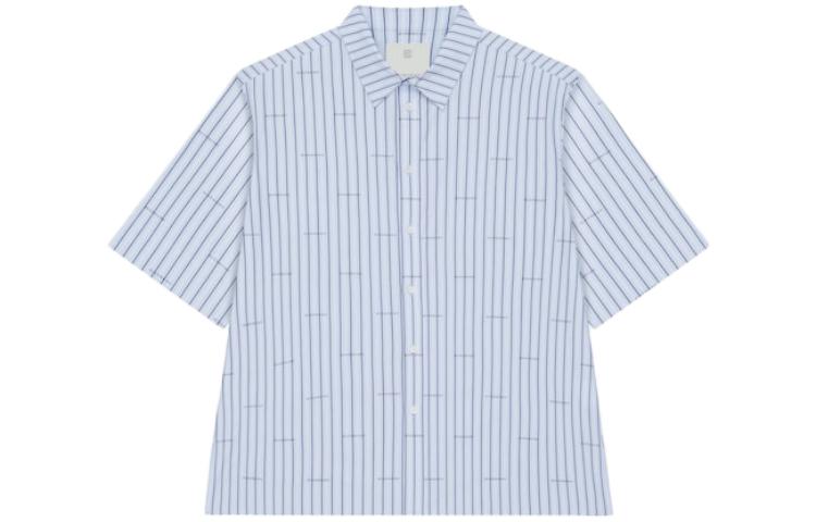 Order Givenchy SS23 Kemeja Lengan Pendek Warna Biru Polos. BM60WB14P5-453