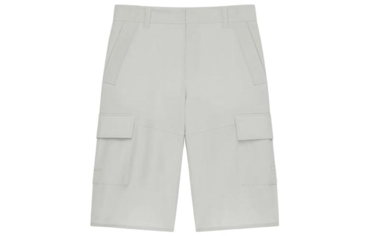 Givenchy SS23  Casual Straight Shorts Light Grey with Side Pockets BM516B13PY-057