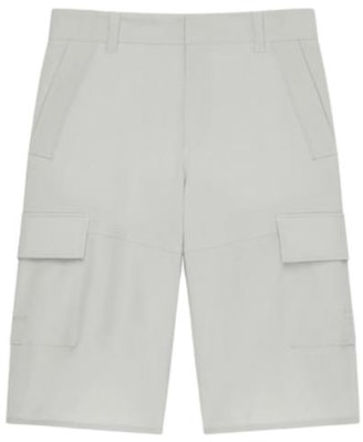 ジバンシィ SS23 カジュアル ストレートショーツ ライトグレー サイドポケット付き BM516B13PY-057 Buy ジバンシィ SS23 カジュアル ストレートショーツ ライトグレー サイドポケット付き BM516B13PY-057