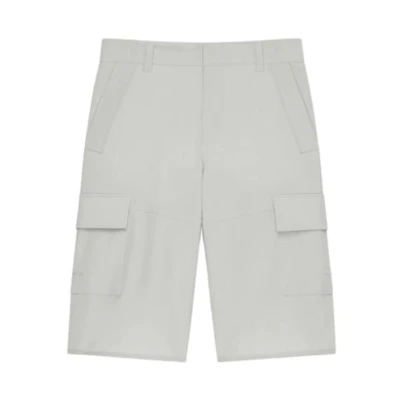 Givenchy SS23 Casual Straight Shorts Light Grey with Side Pockets BM516B13PY-057
