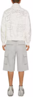 Shop Givenchy SS23 輕灰色直筒休閒短褲帶側口袋 BM516B13PY-057