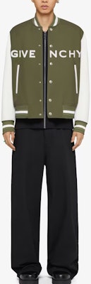 GIVENCHY SS23 Colorblock Logo Print Long-Sleeve Baseball Jacket BM011S6Y16-112 3