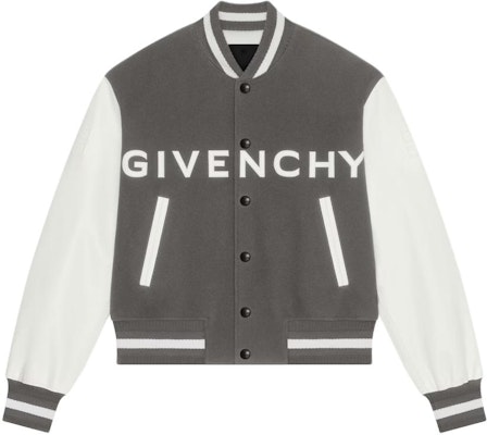 GIVENCHY SS23 Colorblock Logo Print Long-Sleeve Baseball Jacket BM011S6Y16-112 Details for GIVENCHY SS23 Colorblock Logo Print Long-Sleeve Baseball Jacket BM011S6Y16-112